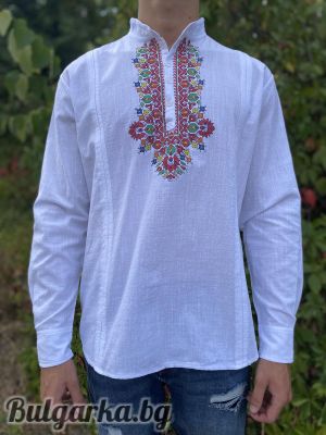 Мъжка риза с българска шевица