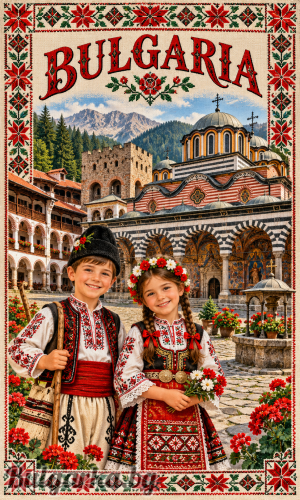 Кърпа " Рилски манастир "